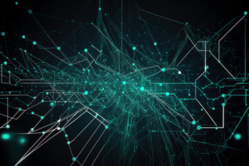 Futuristic Digital Network Connection
