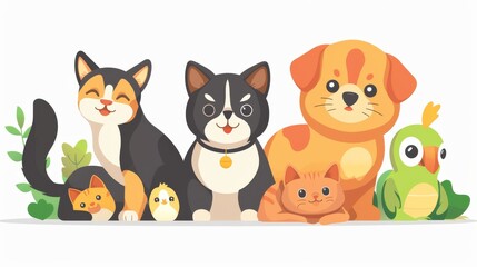 Fototapeta premium Cute Pet Illustration