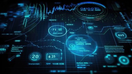 High-Tech Data Visualization Interface