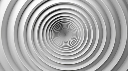 Obraz premium A white, circular pattern creates a 3D tunnel effect