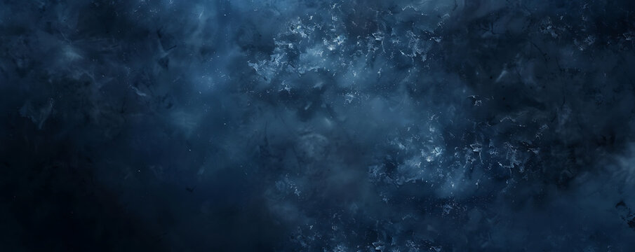 A dark blue and black abstract background with a grainy texture resembling outer space This moody and atmospheric design is perfect for creating posters wallpapers
