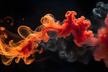 Obraz premium Abstract burning flames smoke
