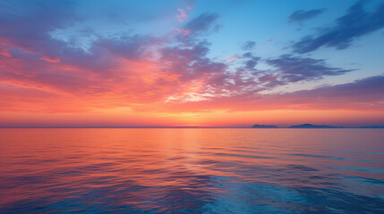 Fototapeta premium Stunning Sunset Over Serene Ocean