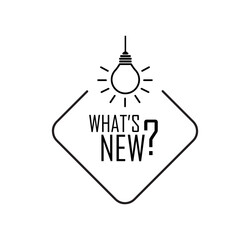 what's new sign on white background	