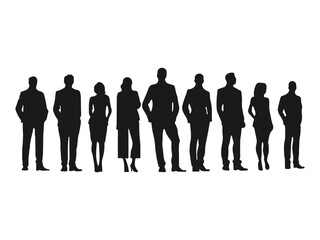 Business people silhouette.