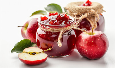 Artisanal Apple Spread in Glass Jar, Perfect for Breakfast