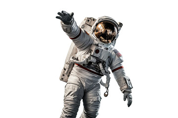 Astronaut in Space Suit on Transparent Background for Space Exploration Projects and Decor, PNG Format for Easy Use in Creative Designs
