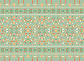Ethnic style abstract Navajo geometric tribal vector seamless pattern background. tribal patterns, African tribal patterns, native American patterns. 