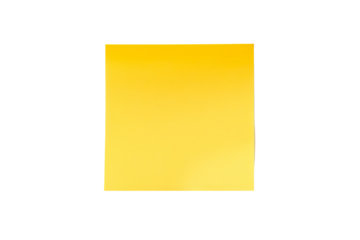 Top view of sticky note in PNG format with transparent background, ideal for office, reminder, and organizational designs