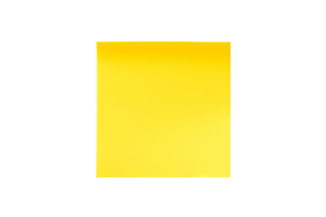 Top view of sticky note in PNG format with transparent background, ideal for office, reminder, and organizational designs