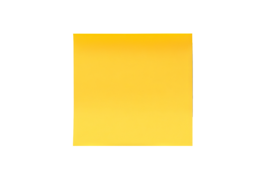 Sticky note top view PNG style with transparent background for office and school supplies, digital scrapbooking, and note-taking design projects