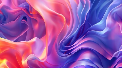 Obraz premium Fluid Dynamics: Vibrant Swirling Liquid Shapes with Dynamic Gradients