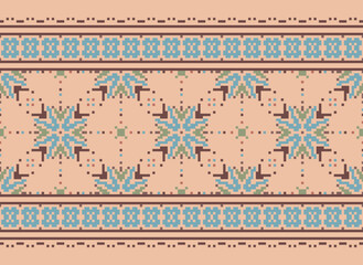 Ethnic style abstract Navajo geometric tribal vector seamless pattern background. tribal patterns, African tribal patterns, native American patterns. 