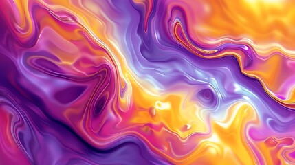 Obraz premium Dynamic Fusion of Vibrant Liquid Forms in Abstract Fluid Background