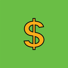 dollar sign with green background