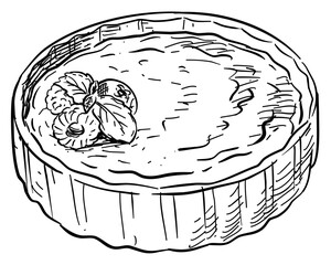 pie cake handdrawn illustration