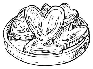 biscuits handdrawn illustration
