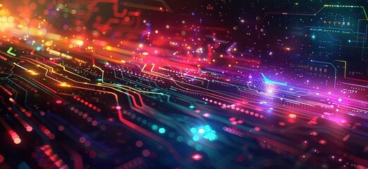 Obraz premium Abstract Digital Circuitry Background