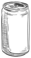 canned drink handdrawn illustration