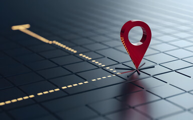 graph on a map