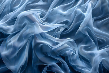 Obraz premium Abstract Background of Blue Sheer Fabric
