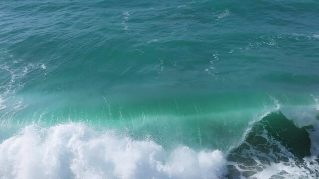 Powerful Breaking Waves On The Sea Of Beach