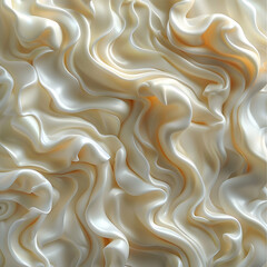 Abstract Creamy White Satin Waves Background