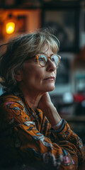 Fototapeta premium Seniorin denk nach