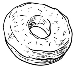 donut handdrawn illustration