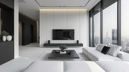 Modern architecture living room interiors