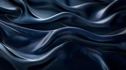 Obraz premium Black gray satin dark fabric texture luxurious shiny that is abstract silk cloth background with patterns soft waves blur beautiful.
