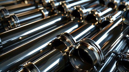 Naklejka premium silver tubes