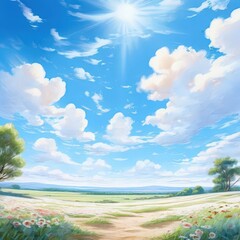 Fototapeta premium an ai generated image, white clouds offering plenty