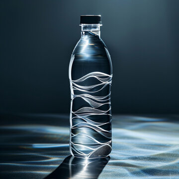 Futuristic Water Bottle Clear Flow clearn photo of half litre waterbottle cleam drinking water