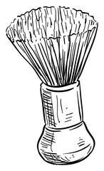 hair brush handdrawn illustration