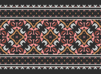 Tribal seamless patterns. Seamless African modern art patterns. Vector Ikat ethnic seamless pattern design. Aztec fabric carpet mandala.