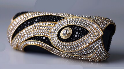 Obraz premium Luxury fashionable women accessories hand bags clutch with diamonds