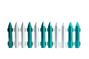 A Serene Row of White Tubes in a Studious Arrangement on a White or Clear Surface PNG Transparent Background