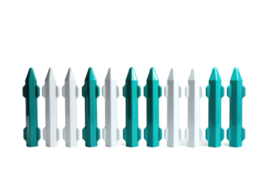 A Serene Row of White Tubes in a Studious Arrangement on a White or Clear Surface PNG Transparent Background