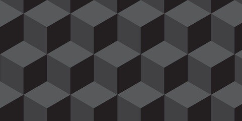 	
Minimal abstract dark black background from cubes victor art. Geometric tiles and mosaic creative stylish seamless pattern block cube background. minimal hexagon Cubes mosaic shape vector design