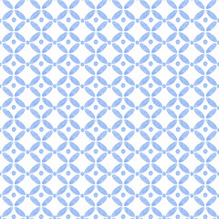 Beautiful geometric seamless pattern with watercolor hand drawn ornament. Stock illustration. Wallpaper design.