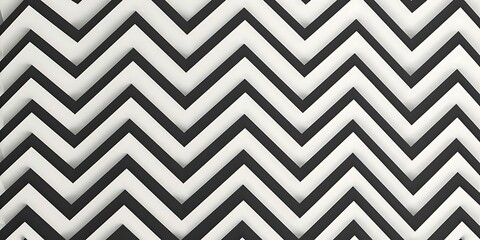 Abstract Black and White Chevron Pattern Illustration