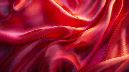 Obraz premium luxurious red silk fabric with smooth texture and rich vibrant colors