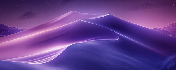 Fototapeta premium 抽象的な紫の砂丘の夜の背景