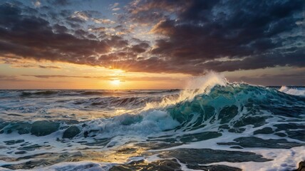 Fototapeta premium sunset over the sea