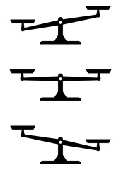 秤のアイコンイラストセット