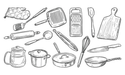 kitchenware handdrawn collection