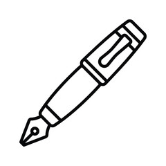 Pixel perfect fountain pen icon, perfect for writing, elegance, and professionalism