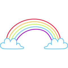 Cute Scribble Rainbow