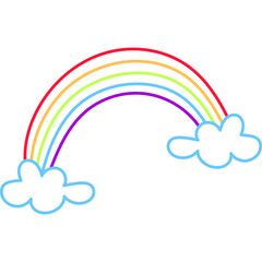 Cute Scribble Rainbow